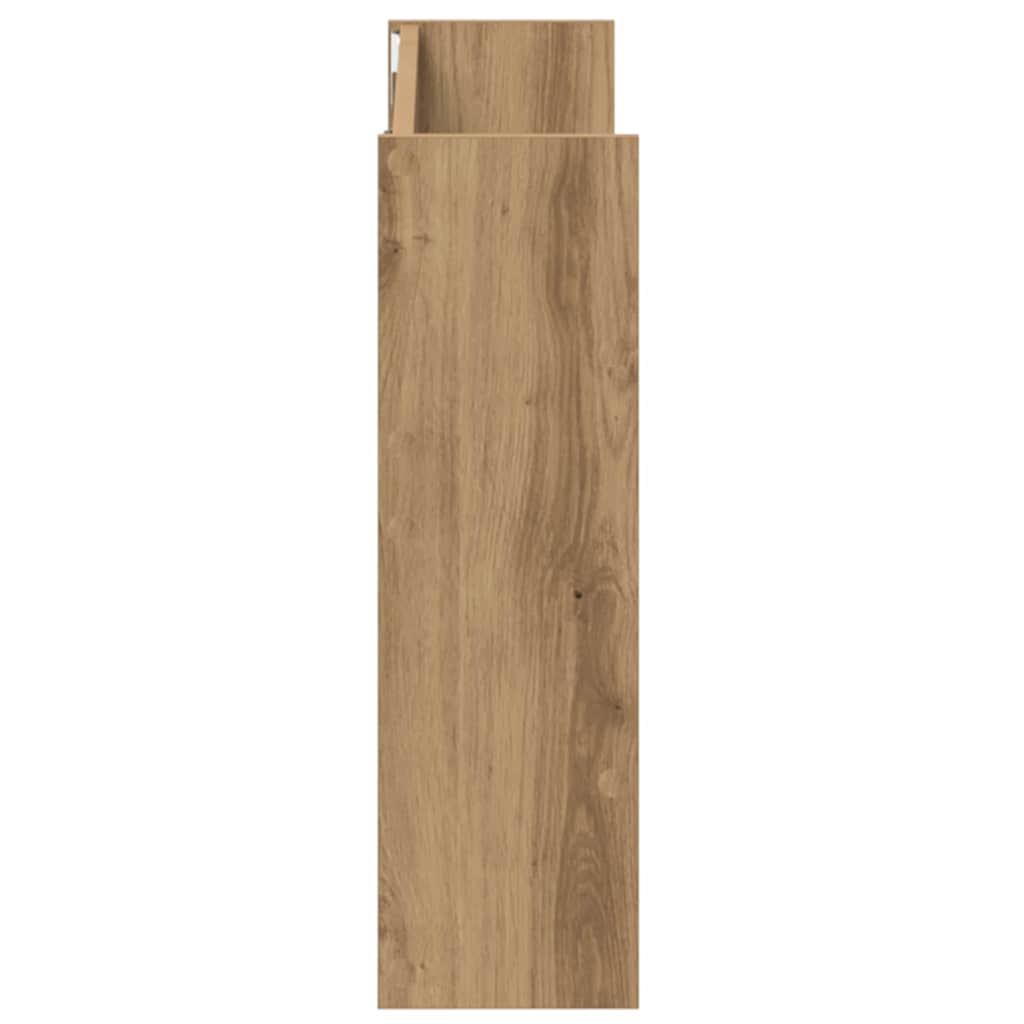 Veggsko skap 2 pcs artisan eik 60 x 18 x 60 cm Konstruert tre