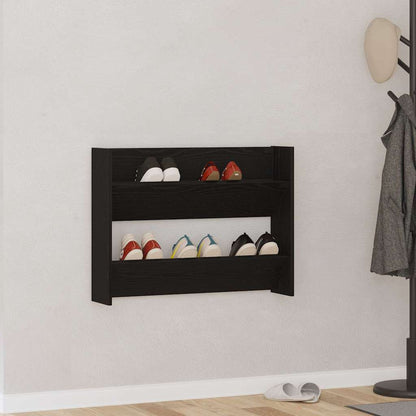 Veggsko skap med hylle Annet Svart eik 60 x 18 x 60 cm Konstruert tre