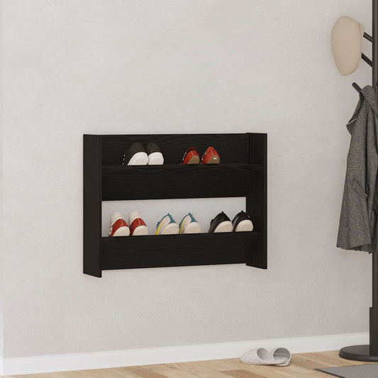 Veggsko skap med hylle Annet Svart eik 60 x 18 x 60 cm Konstruert tre