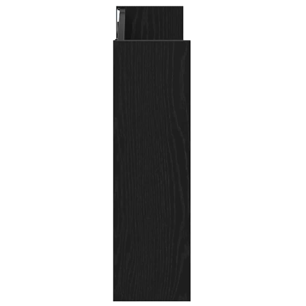 Veggsko skap med hylle Annet Svart eik 60 x 18 x 60 cm Konstruert tre