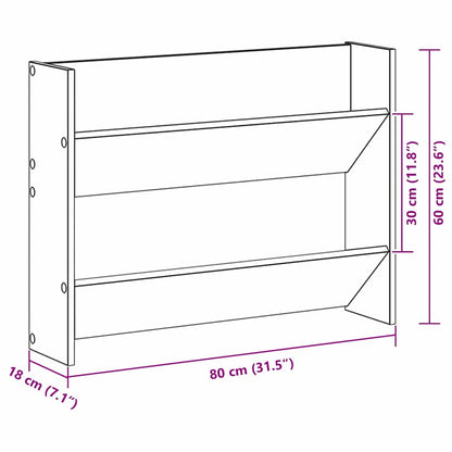 Veggsko skap med hylle Annet Svart eik 60 x 18 x 60 cm Konstruert tre