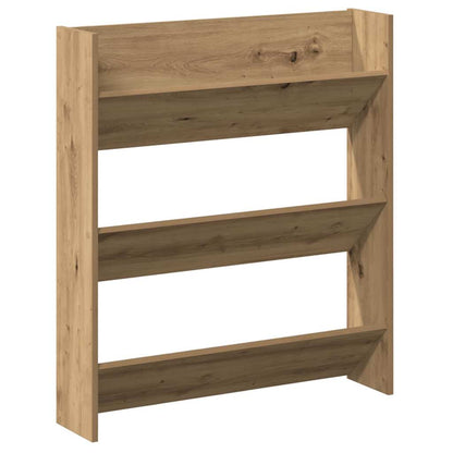 Veggsko skap 2 pcs artisan eik 60 x 18 x 60 cm Konstruert tre
