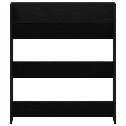 Veggsko skap 2 pcs Svart eik 60 x 18 x 60 cm Konstruert tre