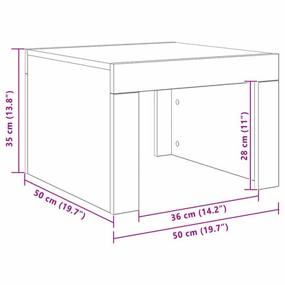 Kaffebord artisan eik 50 x 50 x 35 cm Konstruert tre