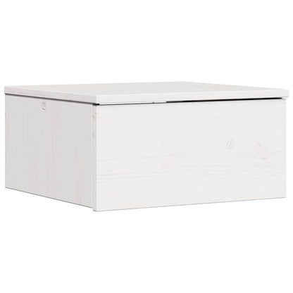 Vegghengt nattebord med skuff Veggmontert 2 pcs Hvit 37 x 35 x 18.5 cm
