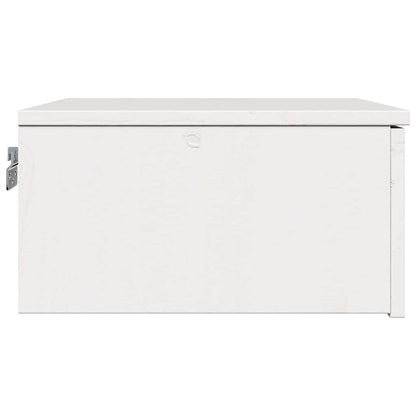Vegghengt nattebord med skuff Veggmontert 2 pcs Hvit 37 x 35 x 18.5 cm
