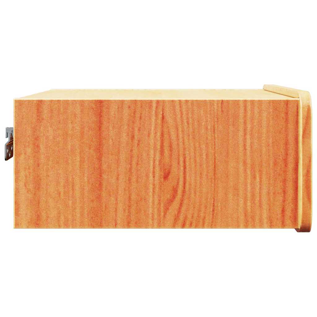 Vegghengt nattebord Voksbrun 39 x 34 x 16.5 cm Massiv furu tre