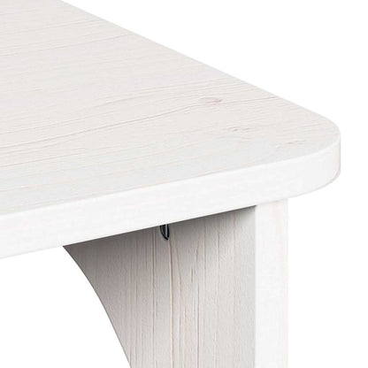 Kaffebord Hvit 80 x 50 x 31 cm Massiv furu tre