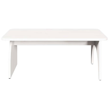 Kaffebord Hvit 80 x 50 x 31 cm Massiv furu tre