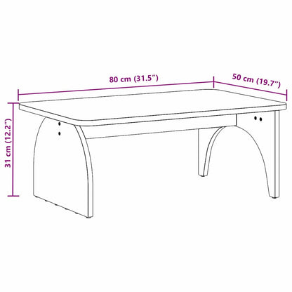 Kaffebord Hvit 80 x 50 x 31 cm Massiv furu tre