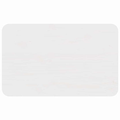 Kaffebord Hvit 80 x 50 x 31 cm Massiv furu tre