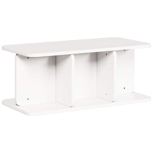 Kaffebord Hvit 80 x 39,5 x 33,5 cm Massiv furu tre