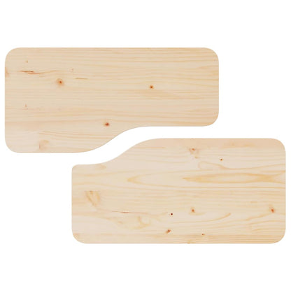 Kaffebord 2 pcs Naturlig 100 x 69 x 35.5 cm Massiv furu tre