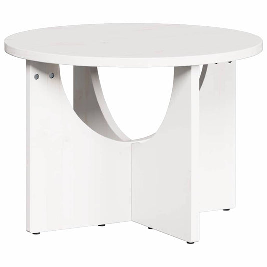 Kaffebord Hvit 50 x 50 x 35 cm Massiv furu tre