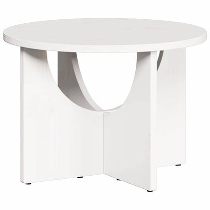 Kaffebord Hvit 50 x 50 x 35 cm Massiv furu tre
