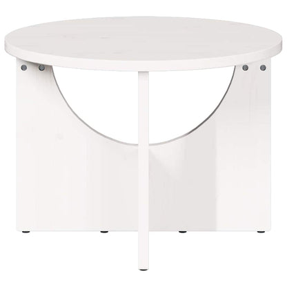 Kaffebord Hvit 50 x 50 x 35 cm Massiv furu tre