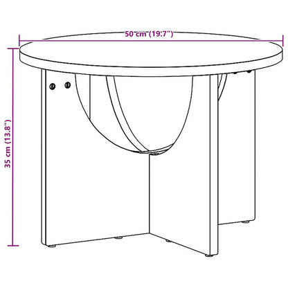 Kaffebord Brun 50 x 50 x 35 cm Massiv furu tre