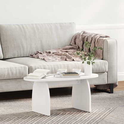 Kaffebord Hvit 80 x 40 x 35 cm Massiv furu tre
