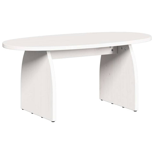 Kaffebord Hvit 80 x 40 x 35 cm Massiv furu tre