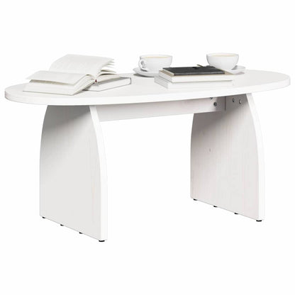 Kaffebord Hvit 80 x 40 x 35 cm Massiv furu tre