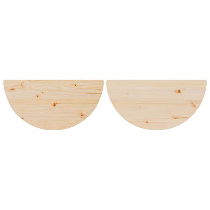Kaffebord 2 pcs Naturlig 79 x 39.5 x 40 cm Massiv furu tre