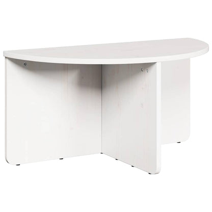 Kaffebord 2 pcs Hvit 79 x 39.5 x 40 cm Massiv furu tre