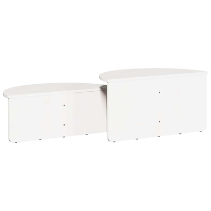 Kaffebord 2 pcs Hvit 79 x 39.5 x 40 cm Massiv furu tre