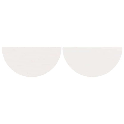 Kaffebord 2 pcs Hvit 79 x 39.5 x 40 cm Massiv furu tre
