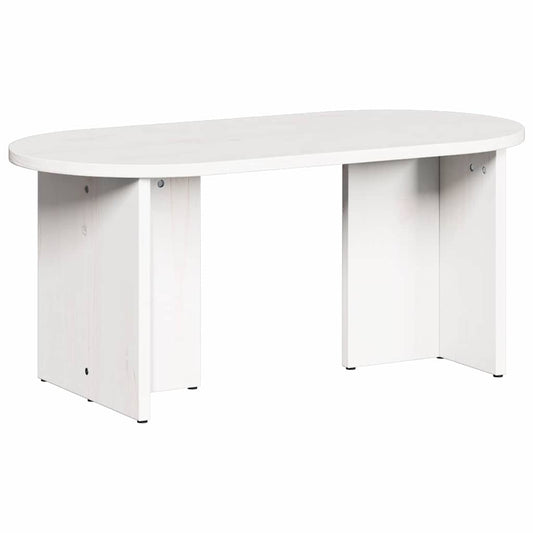 Kaffebord Hvit 80 x 39.5 x 35 cm Massiv furu tre