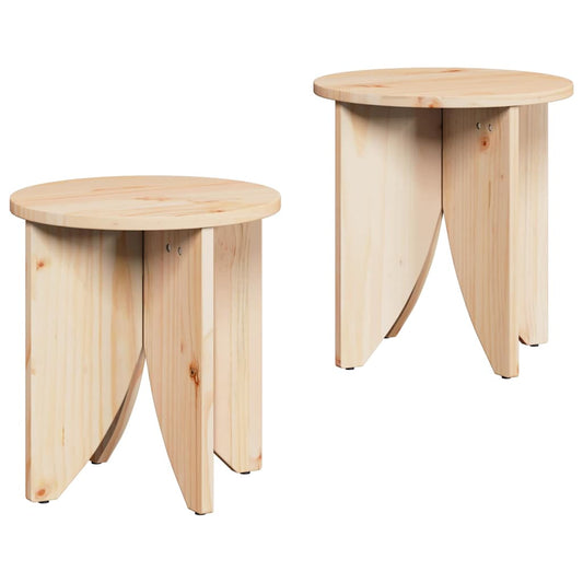 Kaffebord 2 pcs Naturlig 41,5 x 41,5 x 44 cm Heltre furu