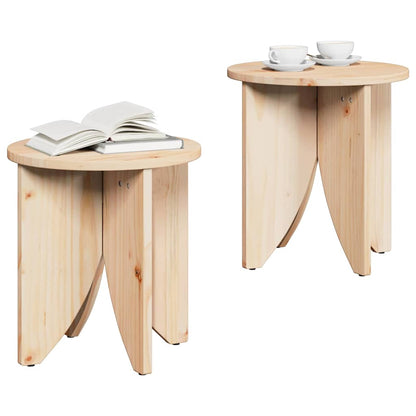 Kaffebord 2 pcs Naturlig 41,5 x 41,5 x 44 cm Heltre furu