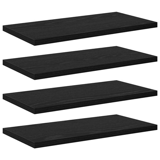 bokhyller - 4 stk i svart eik, 40x20x1.5 cm, laget av konstruert tre.