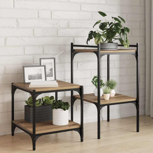 Bokhylleplater, 4 stk, Artisan Eik, 40x40x1,5 cm, Konstruert Tre