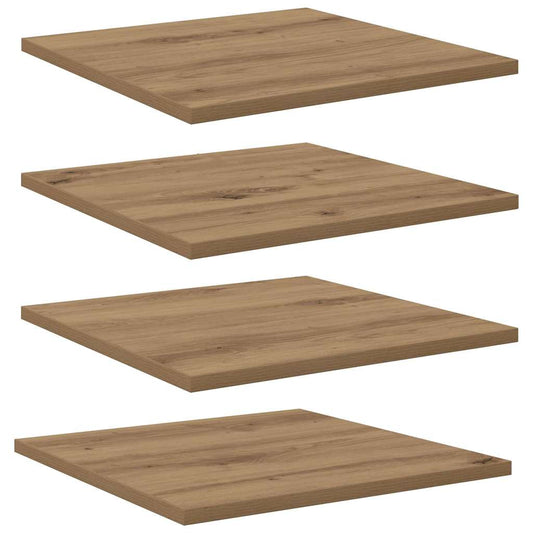 Bokhylleplater, 4 stk, Artisan Eik, 40x40x1,5 cm, Konstruert Tre