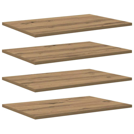 Bokhylle Bord med hylle med lagring 4 pcs Brun 100 x 40 x 1.5cm Sponplate