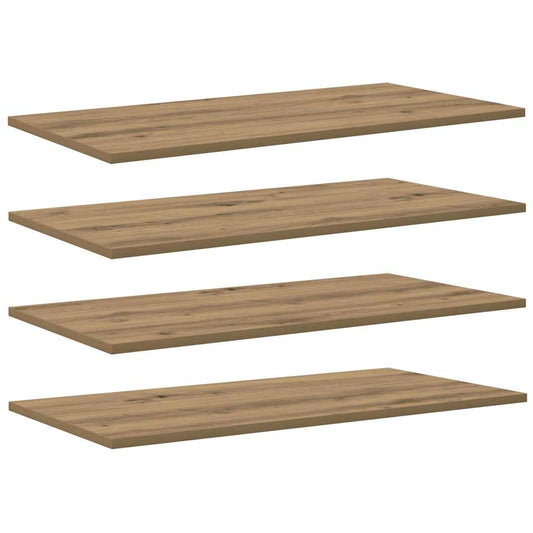 Bokhylle Bord med hylle med lagring 4 pcs Brun 100 x 40 x 1.5cm Sponplate