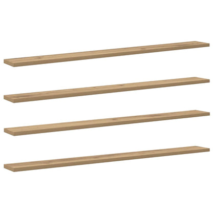 Bokhylle Bord med hylle med lagring 4 pcs Brun 100 x 40 x 1.5cm Sponplate