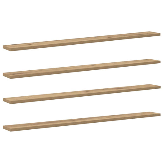 Bokhylle Bord med hylle med lagring 4 pcs Brun 100 x 40 x 1.5cm Sponplate