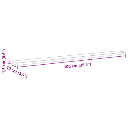 Bokhylle Bord med hylle med lagring 4 pcs Brun 100 x 40 x 1.5cm Sponplate