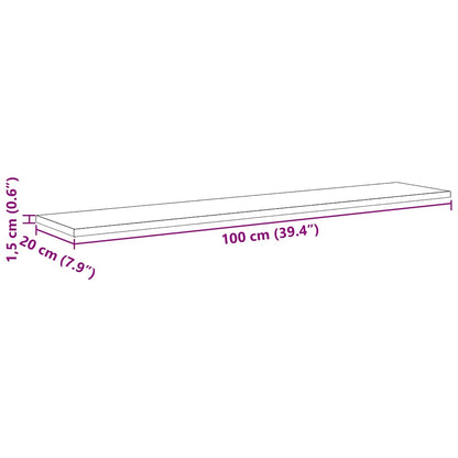 Bokhylle Bord med hylle 4 pcs Svart 100 x 40 x 1.5cm Sponplate