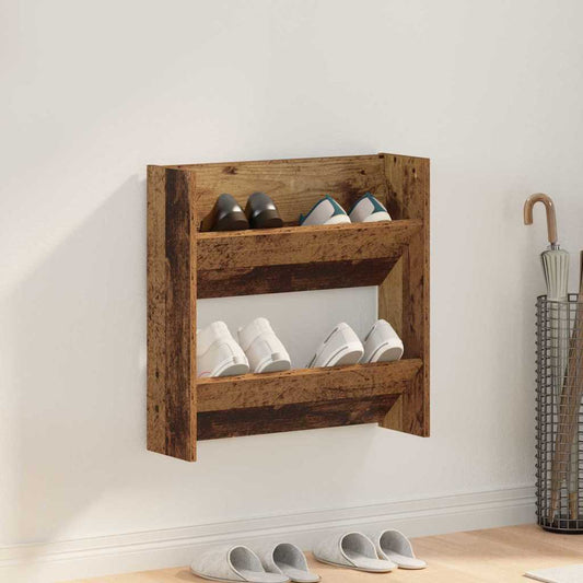 Veggsko skap Gammelt tre 60 x 18 x 60 cm Konstruert tre