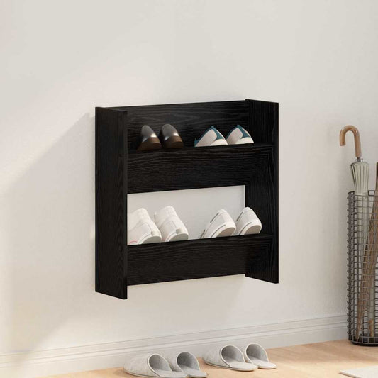Veggsko skap med hylle Annet Svart eik 60 x 18 x 60 cm Konstruert tre