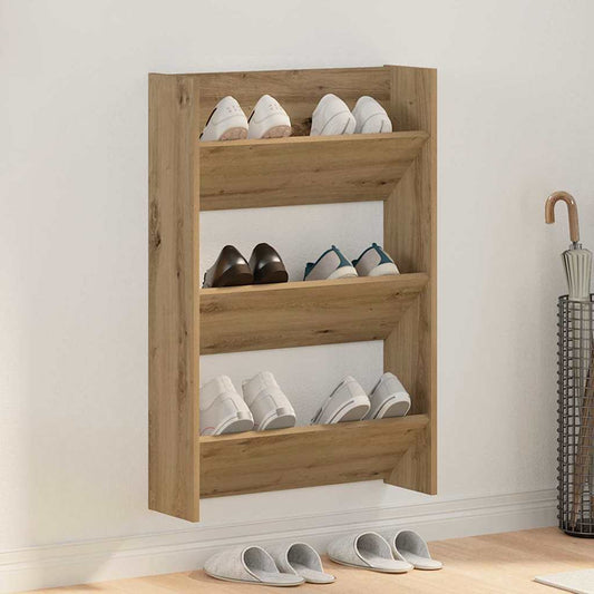 Veggsko skap artisan eik 60 x 18 x 60 cm Konstruert tre