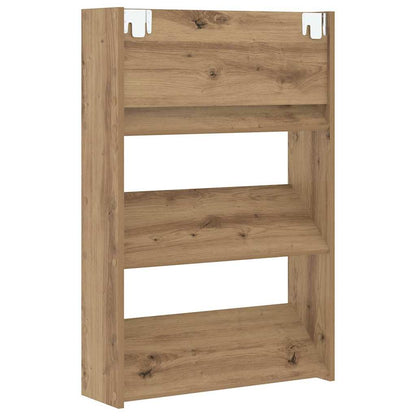 Veggsko skap 2 pcs artisan eik 60 x 18 x 60 cm Konstruert tre