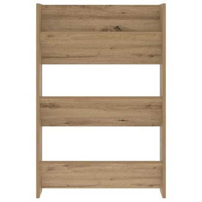 Veggsko skap 2 pcs artisan eik 60 x 18 x 60 cm Konstruert tre