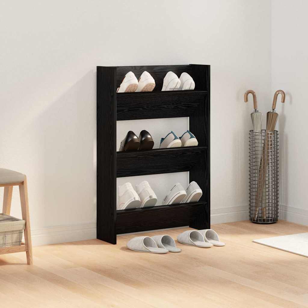 Veggsko skap med hylle Annet Svart eik 60 x 18 x 60 cm Konstruert tre