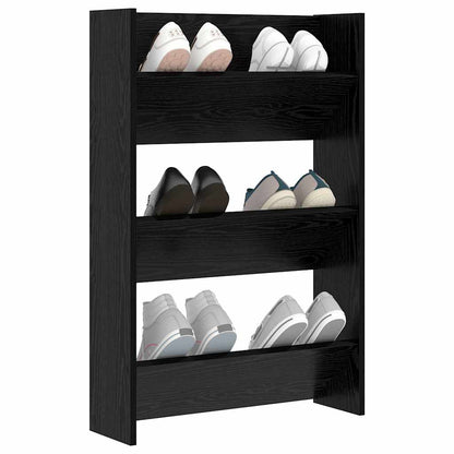 Veggsko skap med hylle Annet Svart eik 60 x 18 x 60 cm Konstruert tre