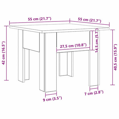 Kaffebord Gammelt tre 55 x 55 x 42 cm Konstruert tre