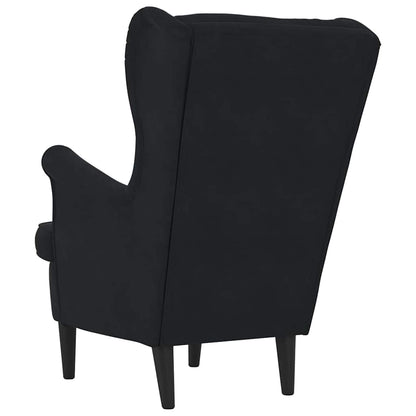 Lenestol Svart 71 x 92 x 91 cm Fløyel