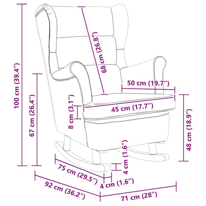 Gyngestol 71 x 92 x 100 cm 100% polyester Kryssfiner